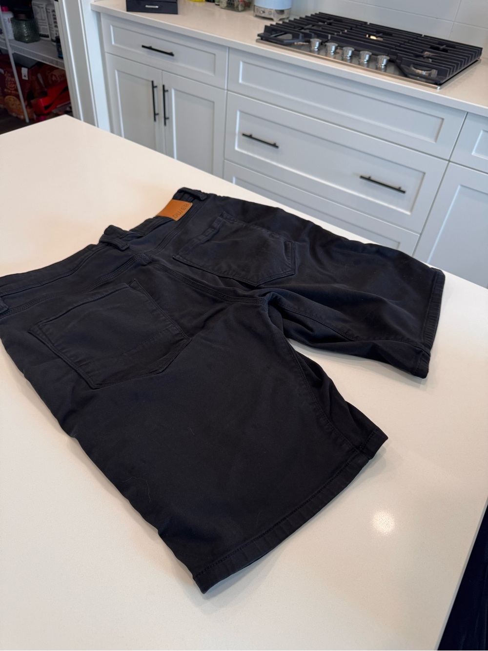 DU/ER Men’s Black Stretch Shorts – Size 36 – 10” Inseam